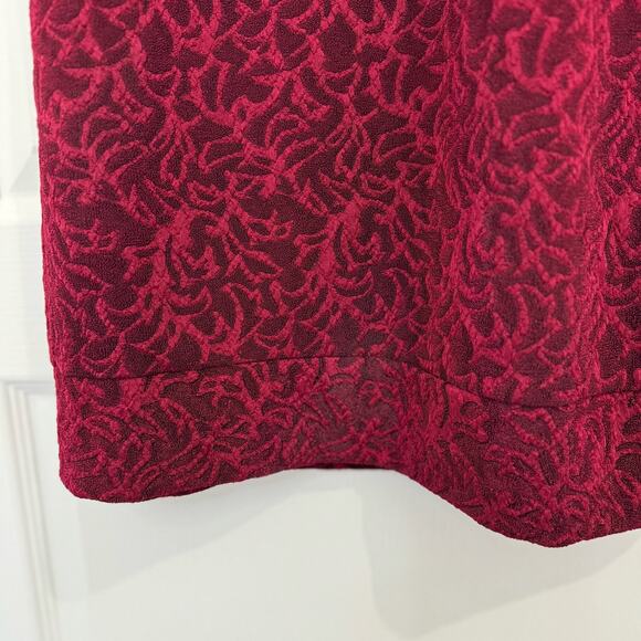 Rabbit Rabbit Rabbit Designs Cranberry Wine Red Mini Dress Women's Size 12 - Picture 5 of 12